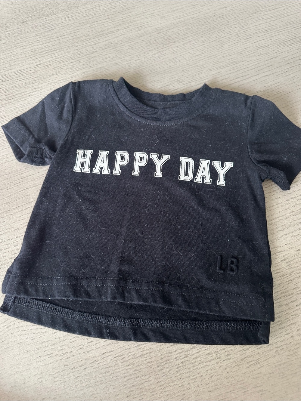 Little Bipsy Black "HAPPY DAY" Short Sleeve Tee